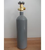 Fľaša CO2 s objemom 1,5 kg, sivá, naplnená
